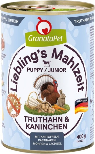 Granatapet Våtfôr Liebling'S Måltid I Junior Og Kanin Kalkun 24 X 400 G