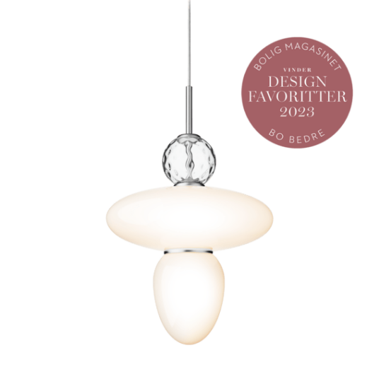 Nuura Rizzatto 43 Taklampe Sateng Sølv og Opal Nuura Rizzatto 43 Taklampe Sateng Sølv og Opal