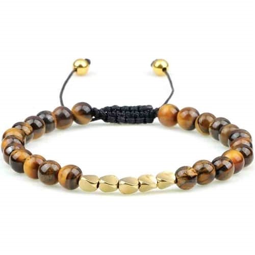 Niazy perle armbånd / Tiger eye golden