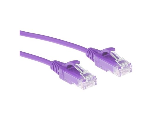 Act Purple 0.25 Meter Lszh U/Utp Cat6 Datacenter Slimline Patch Cable Snagless With Rj45 Connectors (Dc9352)