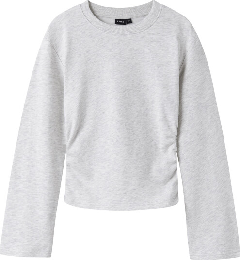 LMTD Nlfnizu Ls Ruched Sweat   Grey   158 164