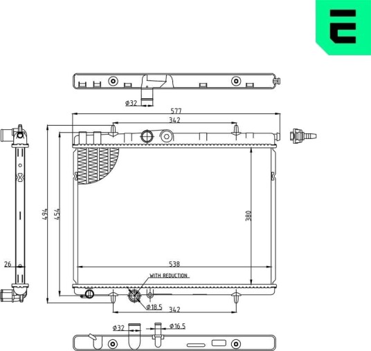 ERA 673589 Radiator motorkjøling