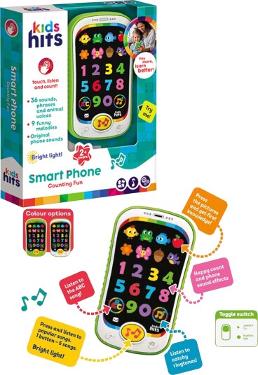 Kids Hits Kids Hits Aktivitetstelefon Smart Phone Counting Fun Kids Hits Kids Hits Aktivitetstelefon Smart Phone Counting Fun