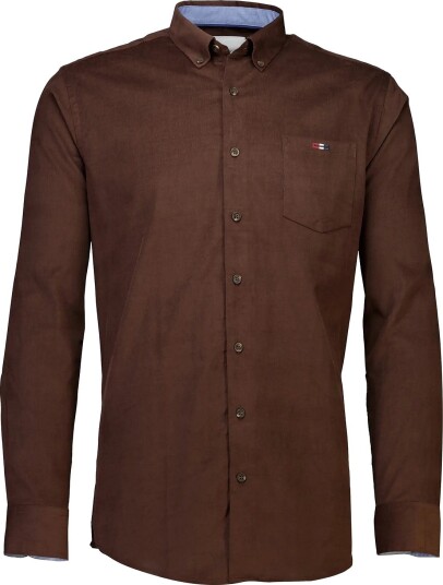 Bison Fine Corduroy Shirt L/S DK BROWN XXL Bison Fine Corduroy Shirt L/S DK BROWN XXL