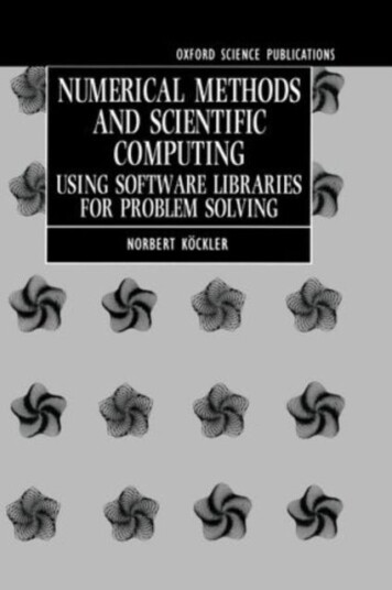 Numerical Methods and Scientific Computing