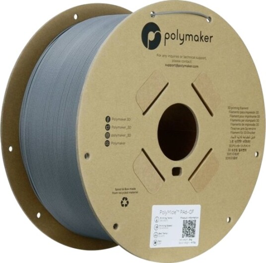 Polymaker PolyMide PA6-GF Filament 1.75 mm 2000 g Grå PG02003