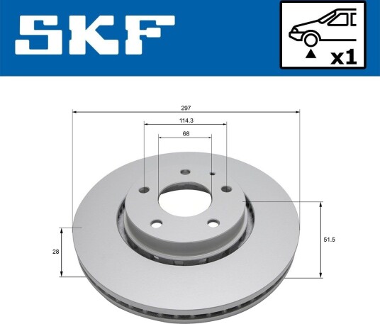 Bremseskive SKF VKBD 81352 V1