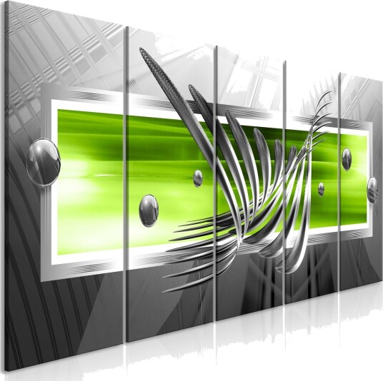 Bilde Silver Wings 5 Parts Narrow Green 225x90 Artgeist sp. z o. o.