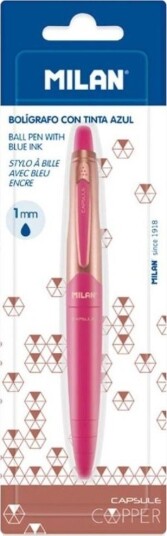 Milan Capsule Kobber Rosa Blå Milan Kulepenn Milan Capsule Kobber Rosa Blå Milan Kulepenn