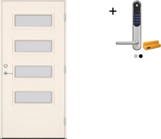 Ytterdør Swedoor Advance-Line Nordic Alta med Yale Doorman Classic Home