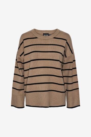 pieces - Genser pcMathilde LS O-neck Knit BC - Grå