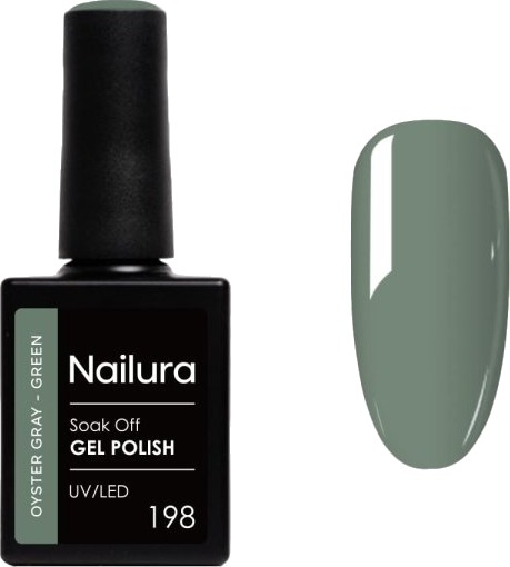 Nailura Gelpolish 198 – Oyster Gray Green – 10 ml Nailura Gelpolish 198 – Oyster Gray Green – 10 ml