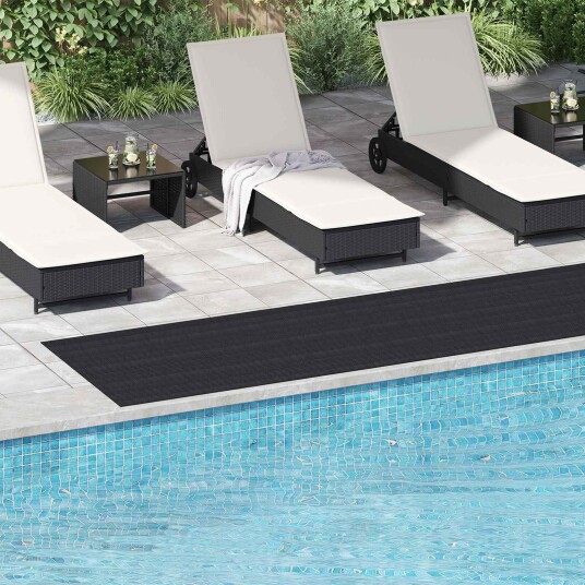 vidaXL Gulvmatte med prikker Svart 1 x 5 m Gummi