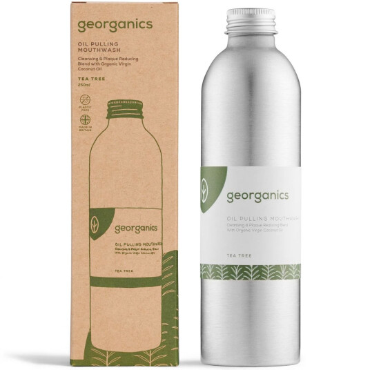 Organic Oil Pulling Georganics Tea Tree Munnvann 275 ml.