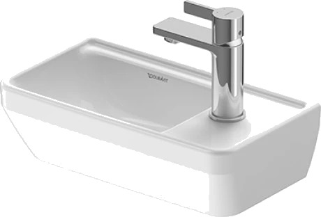 Duravit D-Neo Vegghengt Servant 400x220 mm, 1 bl.hull, u/o.l, Hvit