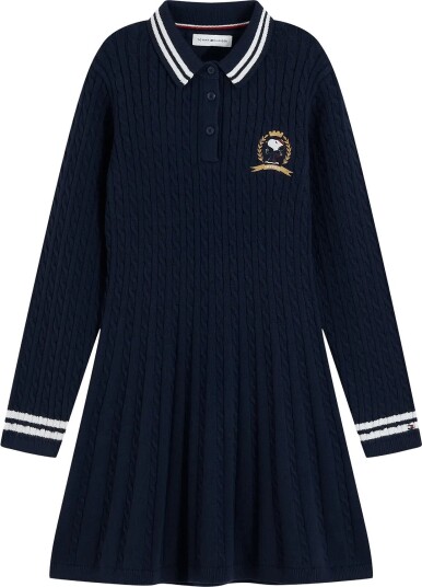 Tommy Hilfiger Peanuts Calbe Dress Ls Navy 128