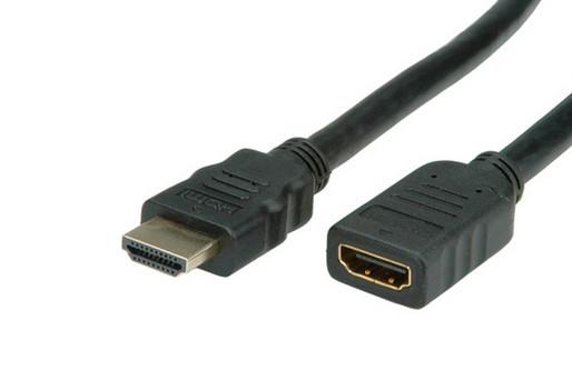 VALUE HDMI HS Cable+Ethernet. A-A. M/F. Black 1.0m Factory Sealed