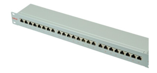 Roline Cat.6/Class E 19" Patch Panel 24 Ports Stp Light Grey Metall