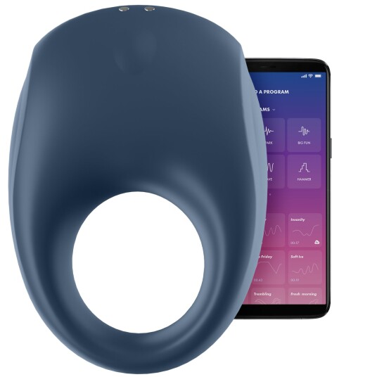 Satisfyer Strong One Vibrerende Penisring      - Mørke blå