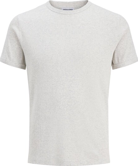 Jack & Jones Jjeorganic Rib Tee Ss Crew Neck   Grey   XL