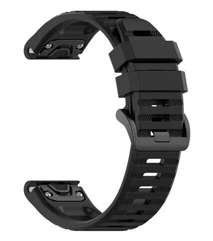FIXED Silicone Strap for Garmin QuickFit 26mm Black