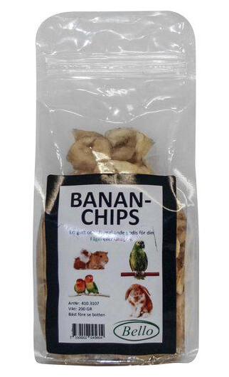 Bananchips fugl og smådyrsnacks Bananchips fugl og smådyrsnacks