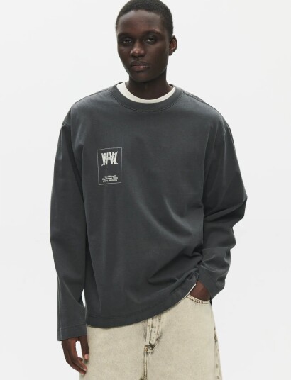 WOOD WOOD Wwryan Taxi Ls Tee 25207 Black S WOOD WOOD Wwryan Taxi Ls Tee 25207 Black S