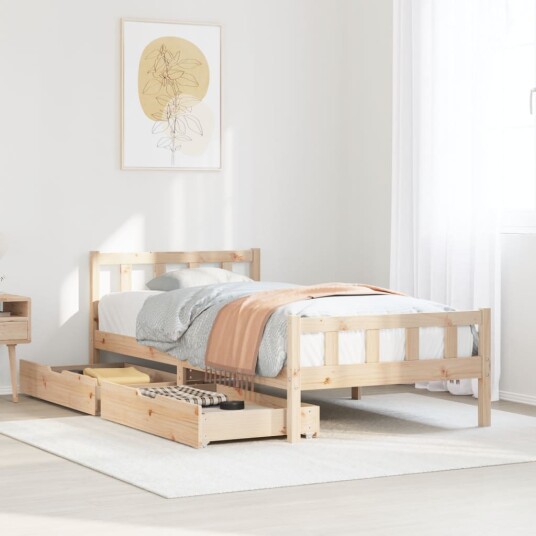 Sengeramme uten madrass 75x190 cm heltre furu