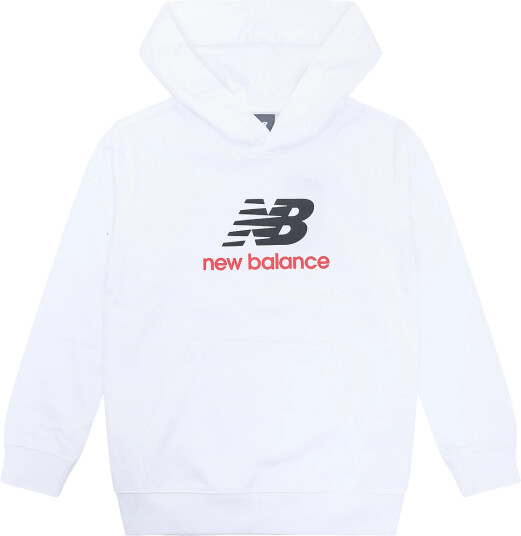 New Balance New Balance Ft Stacked Logo Hoodie White 140