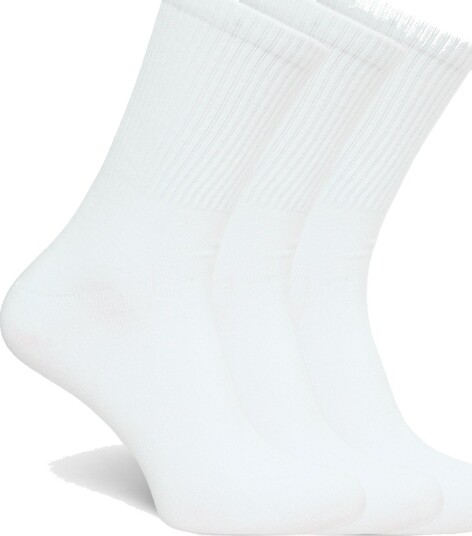 Bread & Boxers Sport Socks 3 Pack   White   40 46
