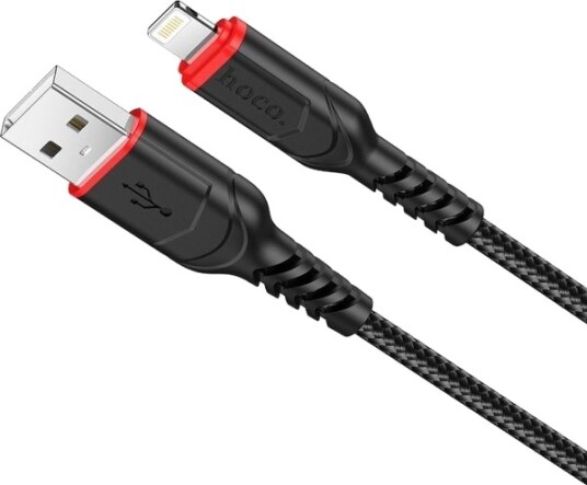 Hoco Usb-A Lightning-Kabel 1 M Sort Og Rød 6931474744869