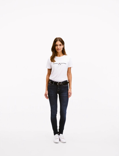 Tommy Hilfiger Heritage Hilfiger C-Nk Reg Tee - White - XS Tommy Hilfiger Heritage Hilfiger C-Nk Reg Tee - White - XS