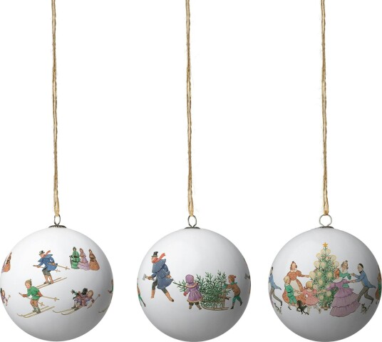 Elsa Beskow Julekule 3-pk, Dans/juletre/skibakke