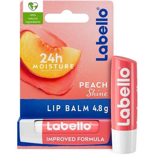 Labello Peach Shine Lip Balm 4 g Labello Peach Shine Lip Balm 4 g