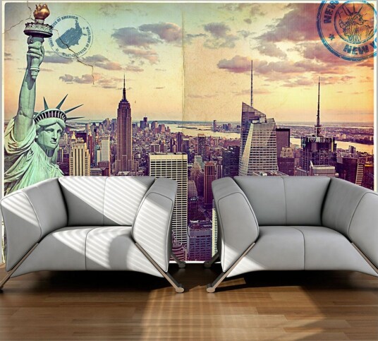 Fototapet Postcard From New York 100x70 - Artgeist sp. z o. o.