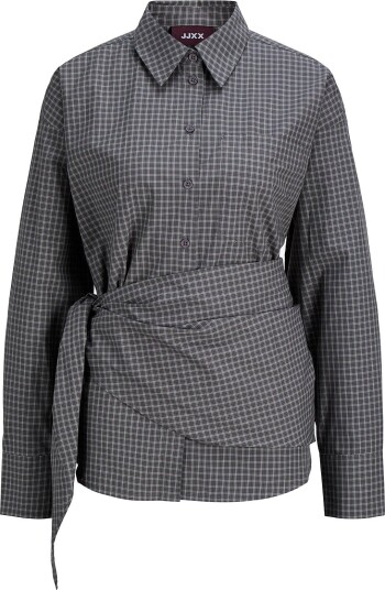 JJXX Jxfie Poplin Ls Scarf Shirt Wvn   PIRATE BLACK   L