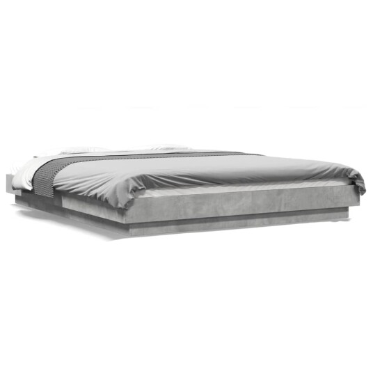  Sengeramme betonggrå 150x200 cm konstruert tre 8721102618239
