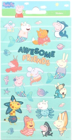Klistermerker Peppa Gris Glitter 1 ark