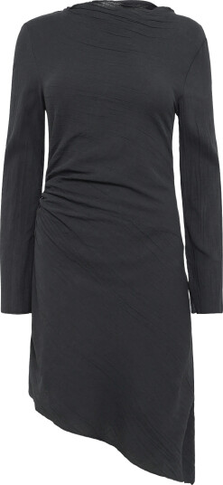 Weekday Assymetric Long Sleeve Dress Black 42