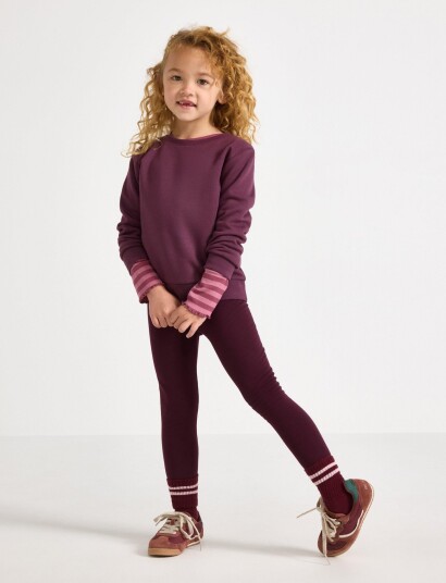 Lindex Leggings With Brushed Inside Purple 116