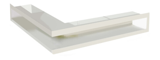 Peisbutikkenas Ventil SLIMline 500x500x100 hjørne Hvit 28465050-3 Peisbutikkenas Ventil SLIMline 500x500x100 hjørne Hvit 28465050-3
