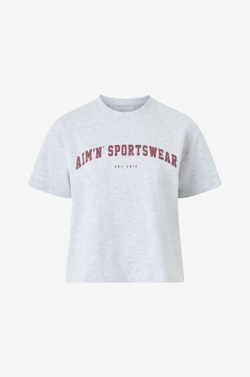Aim'n T skjorte Varsity Boxy T shirt Grå