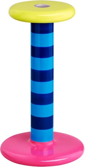 Hem Pesa lysestake High 23 cm Sky blue night blue stripe