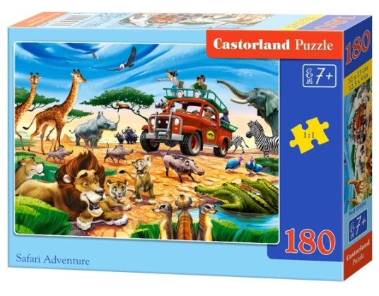 Castorland Safari Adventure 180 Pcs 180 Stykker Tegneserier 7 År