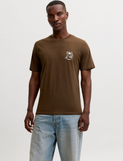 Jack & Jones Jjbrewy Tee Ss Crew Neck Brown XL