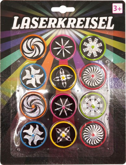 Toy Fun Laser Snurretopp 3+ År 12 Stk.