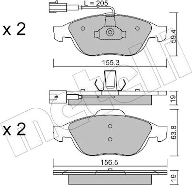 METELLI 22 0220 0 Bremseklosser