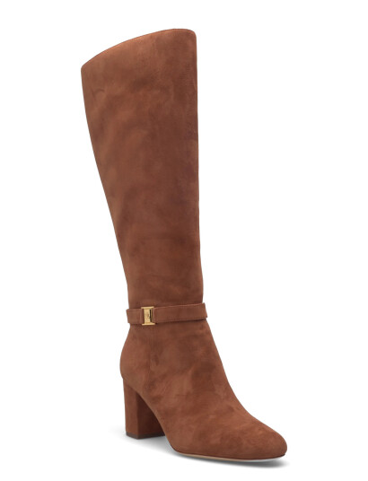 Lauren Ralph Lauren Kellie Suede Tall Boot Heel - Brown - 36