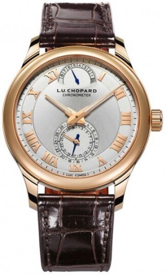 Chopard Herreklokke 161926 5001 L.U.C Quattro Sølvfarget/Lær Ø43 mm