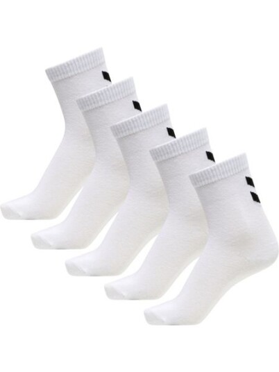 Hummel 5 pack sokker til barn Bright White/Bright White Hummel 5 pack sokker til barn Bright White/Bright White